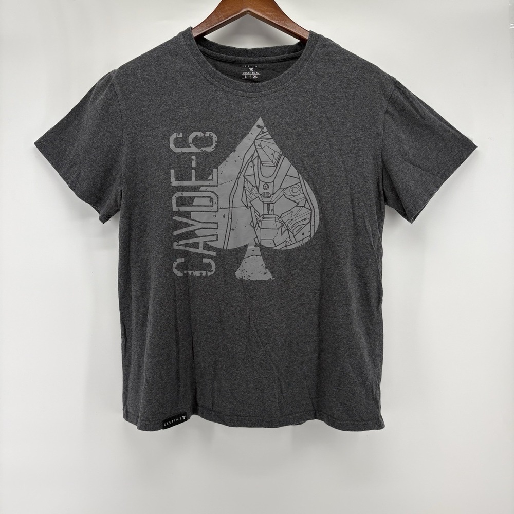 Numskull Official Destiny Cayde-6 Spades T-Shirt Gray Size Large